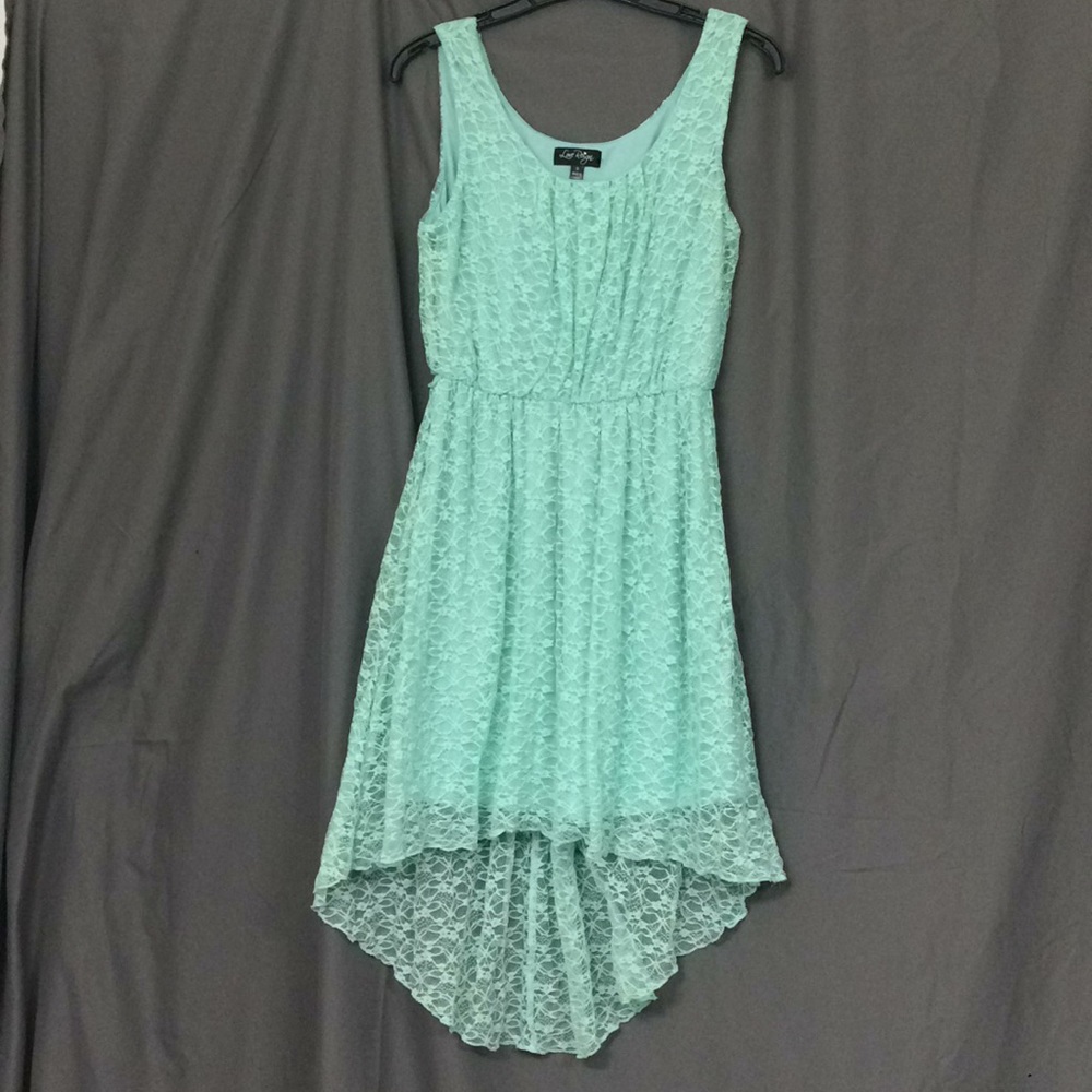 Mint green lace dress